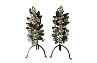 Pair of French Tole & Porcelain Bouquets - French Decorative Antiques - Decorative Antiques - Tole Flowers - Decorative Antiques - French Antiques - Antique Shops Tetbury - AD & PS Antiques
