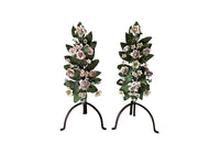 Pair of French Tole & Porcelain Bouquets - French Decorative Antiques - Decorative Antiques - Tole Flowers - Decorative Antiques - French Antiques - Antique Shops Tetbury - AD & PS Antiques