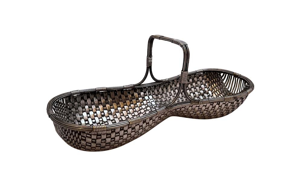 Silverplate Grape Harvest Basket - French Antiques - French Antiques UK - Decorative Antiques - AD & PS Antiques