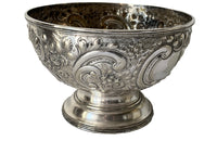 Antique Silver Plate Embossed Wine Cooler - Decorative Antiques - Antique Ice Bucket - French Antiques - AD & PS Antiques