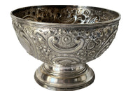 Antique Silver Plate Embossed Wine Cooler - Decorative Antiques - Antique Ice Bucket - French Antiques - AD & PS Antiques