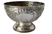 Antique Silver Plate Embossed Wine Cooler - Decorative Antiques - Antique Ice Bucket - French Antiques - AD & PS Antiques