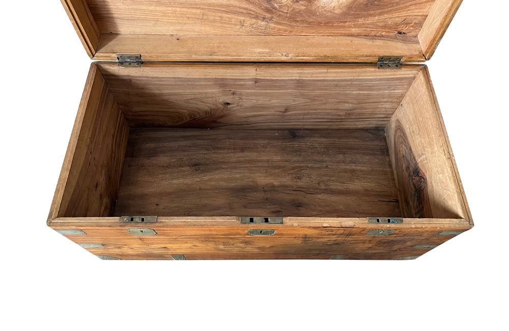 19th Century Camphor Military Campaign Trunk - Decorative Antiques - Antiqu Trunk - Campaign Furniture - Storage Antiques - Trunks & Coffers - Coffee Table - Side Table - Bedside Table - End Table - English Antiques - Antique Shops Tetbury - adpsantiques - AD & PS Antiques