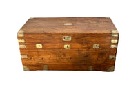 19th Century Camphor Military Campaign Trunk - Decorative Antiques - Antiqu Trunk - Campaign Furniture - Storage Antiques - Trunks & Coffers - Coffee Table - Side Table - Bedside Table - End Table - English Antiques - Antique Shops Tetbury - adpsantiques - AD & PS Antiques