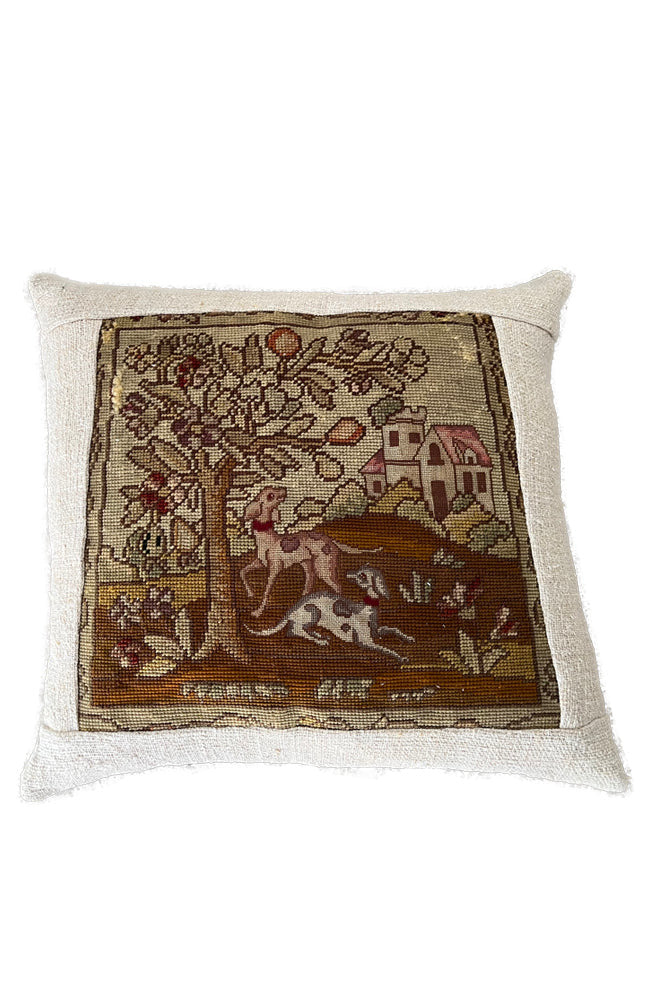 19th Century Tapestry Cushion - French Decorative Antiques - Antique Textiles - Antique Cushion - Tapestry - Soft Furnidhings - Decorative Accessories - Antique Shops Tetbury - AD & PS Antiques