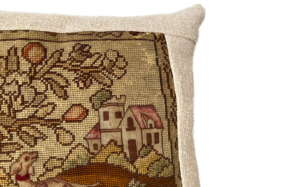 19th Century Tapestry Cushion - French Decorative Antiques - Antique Textiles - Antique Cushion - Tapestry - Soft Furnidhings - Decorative Accessories - Antique Shops Tetbury - AD & PS Antiques