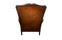 Moustache Back Leather Club Chair - French Mid Century Furniture - Art Deco Armchair - Leather Club Chair - Antique Leather Armchair - French Antique Furniture - Leather Armchair - Antique Armchair - AD & PS Antiques