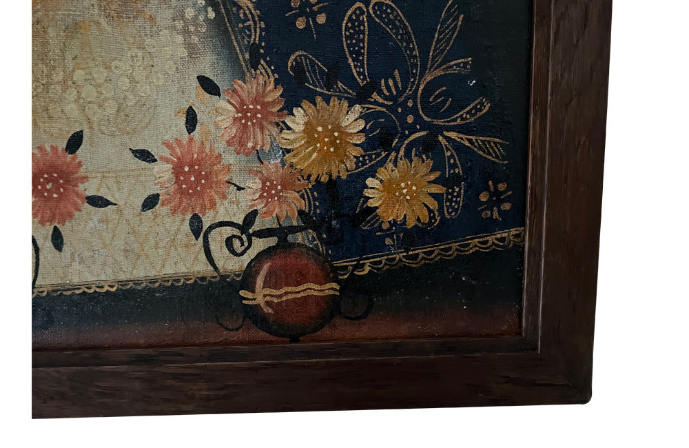 Cuzco School Painting Of A Madonna And Child - Decorative Antiques - Wall Art - Religious Art - Oil On Canvas - Madonna & Child - Paintings - Wall Decoration - Antique Shops tetbury - AD & PS Antiques