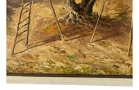 The Olive Harvest Signed Oil Painting - French Decorative Antiques - Wall Art - French Paintings - Oil Paintings - Signed Art - French Provincial - Antique Shops Tetbury - Ad & PS Antiques