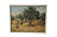 The Olive Harvest Signed Oil Painting - French Decorative Antiques - Wall Art - French Paintings - Oil Paintings - Signed Art - French Provincial - Antique Shops Tetbury - Ad & PS Antiques