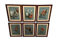 SET OF SIX FRAMED HORSE RIDING PRINTS BY A.H.GOUGH