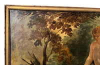 PAIR OF CHERUBIC OIL PAINTINGS