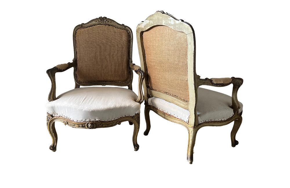 Pair Of Louis XV Revival Open Armchairs - French Antique Furniture - Decorative Antiques - Antique Chairs - Antique Armchairs - AD & PS Antiques
