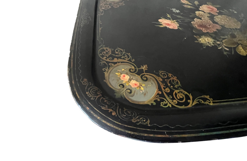 Large Napoleon III Tole Tray - French Decorative Antiques - Antique Tray - Decorative Accessories - Toleware - Antique Shops Tetbury - adpsantiques - AD & PS Antiques