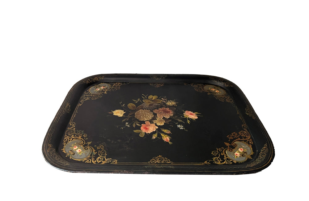 Large Napoleon III Tole Tray - French Decorative Antiques - Antique Tray - Decorative Accessories - Toleware - Antique Shops Tetbury - adpsantiques - AD & PS Antiques