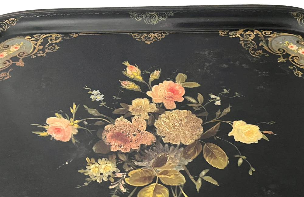 Large Napoleon III Tole Tray - French Decorative Antiques - Antique Tray - Decorative Accessories - Toleware - Antique Shops Tetbury - adpsantiques - AD & PS Antiques