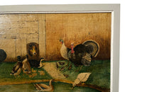 Pair of Signed Farmyard Scene Paintings - French Decorative Antiques - Animal Art - Dog Painting - Naive Art - Paintings - Oil On Canvas - Signed Art - Wall Decoration - Antique Shops Tetbury - AD & PS Antiques -