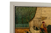 Pair of Signed Farmyard Scene Paintings - French Decorative Antiques - Animal Art - Dog Painting - Naive Art - Paintings - Oil On Canvas - Signed Art - Wall Decoration - Antique Shops Tetbury - AD & PS Antiques -