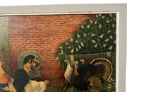 Pair of Signed Farmyard Scene Paintings - French Decorative Antiques - Animal Art - Dog Painting - Naive Art - Paintings - Oil On Canvas - Signed Art - Wall Decoration - Antique Shops Tetbury - AD & PS Antiques -