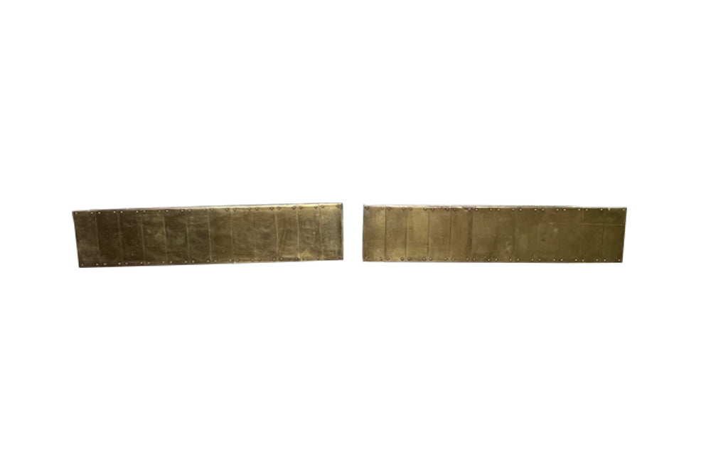 Pair Of Large Brass Jardinieres - Mid Century Furniture - Garden Antiques - French Garden Antiques -  -  - Vintage Planters - Jardinieres - AD & PS Antiques