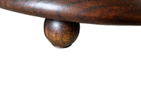 French Art Deco Gueridon pedestal table on a round base with three ball feet - Antique Side Table