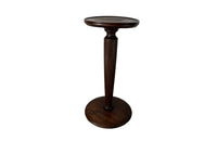 French Art Deco Gueridon pedestal table on a round base with three ball feet - Antique Side Table