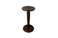French Art Deco Gueridon pedestal table on a round base with three ball feet - Antique Side Table