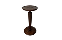 French Art Deco Gueridon pedestal table on a round base with three ball feet - Antique Side Table