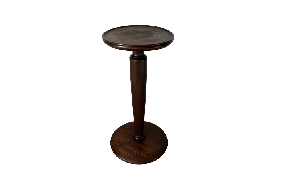 French Art Deco Gueridon pedestal table on a round base with three ball feet - Antique Side Table