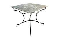 Vintage French Iron Garden Table with Marble Top - Garden Antiques - French Garden Antiques - French Garden Table  - Antique Tables - AD & PS Antiques