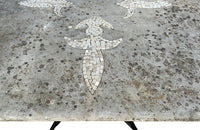 Vintage French Iron Garden Table with Marble Top - Garden Antiques - French Garden Antiques - French Garden Table  - Antique Tables - AD & PS Antiques