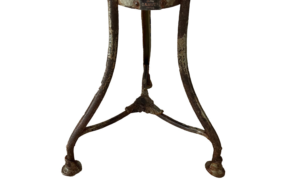 FRENCH ANTIQUE ARRAS IRON TABLE