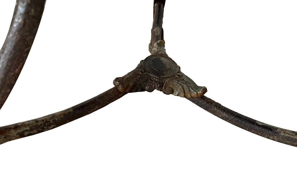 FRENCH ANTIQUE ARRAS IRON TABLE