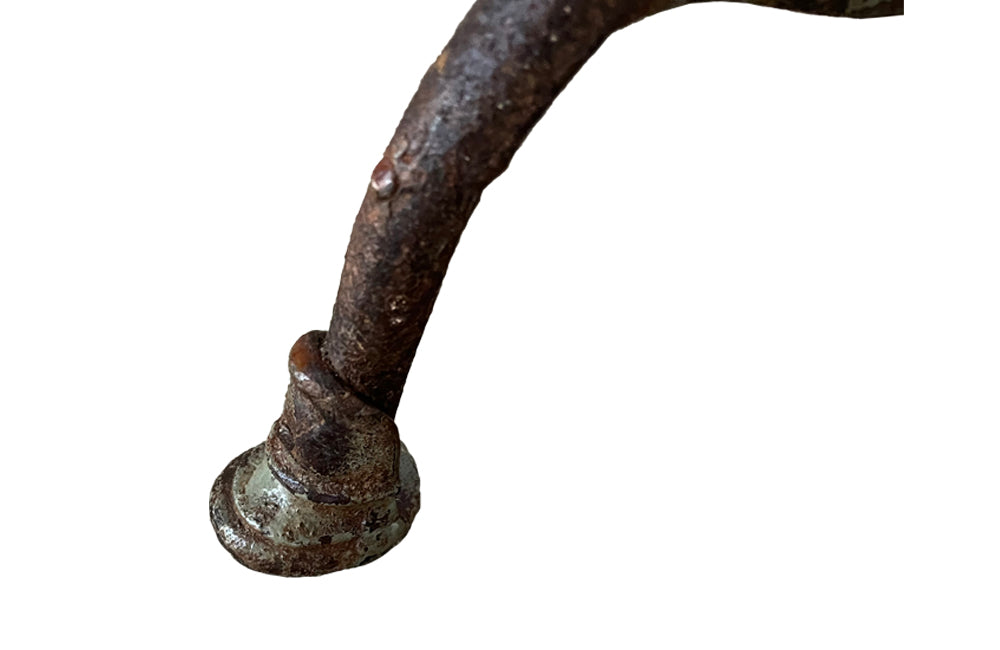 FRENCH ANTIQUE ARRAS IRON TABLE