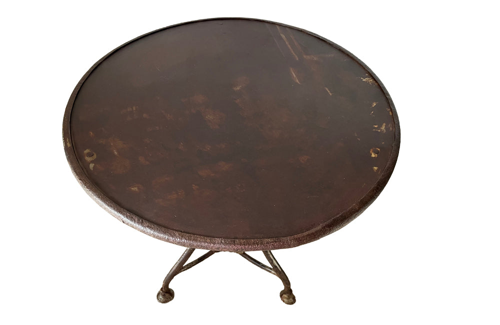 FRENCH ANTIQUE ARRAS IRON TABLE