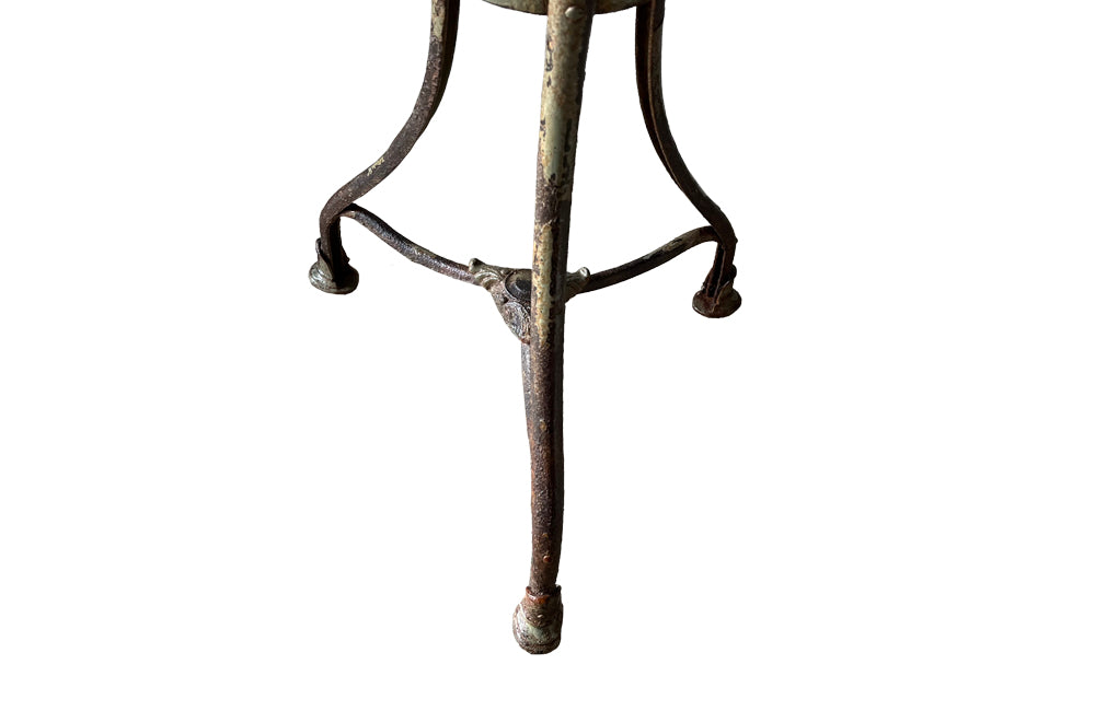 FRENCH ANTIQUE ARRAS IRON TABLE
