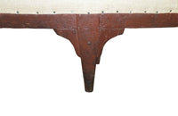 Long French 19th Century upholstered Bench -French Antiques - Lareg bench- Banquette- Rustic Furnitire -Primitive Furniture -Country House - Farmhouse Furniture -AD & PS Antiques