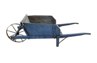Large Antique French Wheelbarrow - Charette Bleu - Garden Antiques - French Antiques -AD & PS Antiques