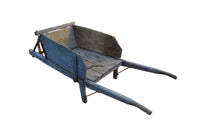 Large Antique French Wheelbarrow - Charette Bleu - Garden Antiques - French Antiques -AD & PS Antiques