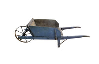 Large Antique French Wheelbarrow - Charette Bleu - Garden Antiques - French Antiques -AD & PS Antiques