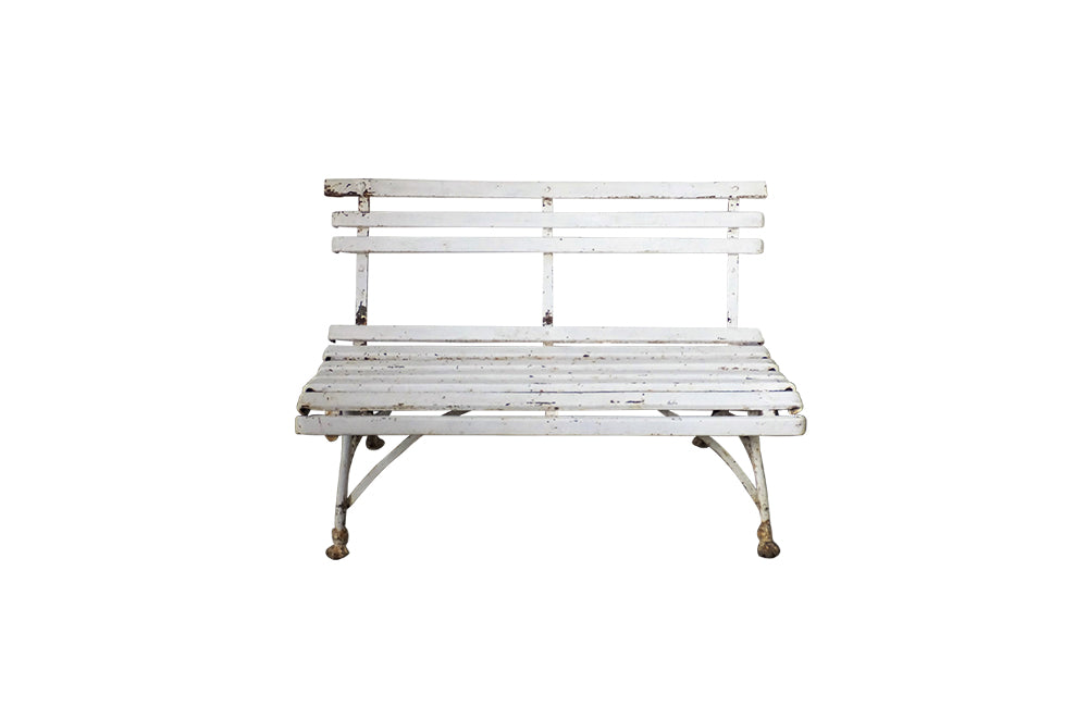 French Arras Garden Bench-French Antique Garden Bench-Garden Antiques-Arras Garden Furniture-AD & PS Antiques