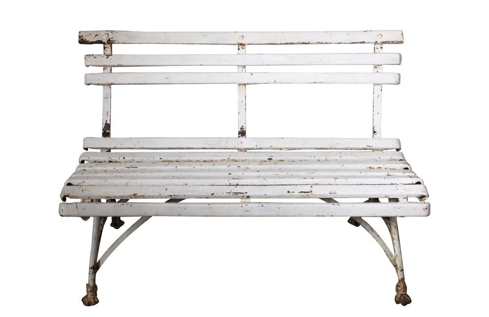 French Arras Garden Bench-French Antique Garden Bench-Garden Antiques-Arras Garden Furniture-AD & PS Antiques