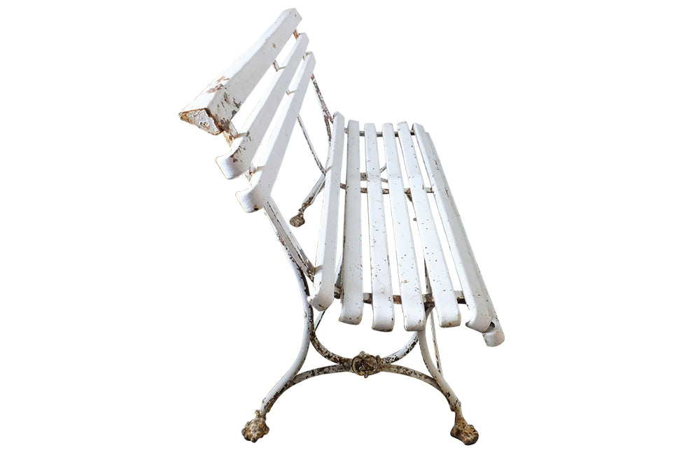 French Arras Garden Bench-French Antique Garden Bench-Garden Antiques-Arras Garden Furniture-AD & PS Antiques