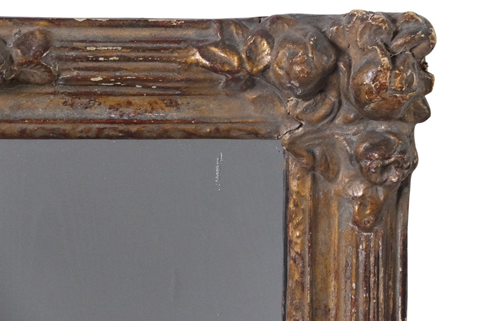 19th Century Papier Mache Framed Mirror - French Antique Mirrors - Mirrors -Papier Mache - Trompe L'oeil - French Decorative Antiques -AD & PS Antiques