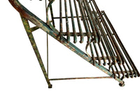 French 19th Century Arras Folding Iron Plant Stand - French Garden Antiques - Antique Plant Stand - Garden Antiques - French Antiques - Arras Garden Furniture - AD & PS Antiques