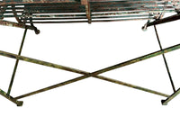 French 19th Century Arras Folding Iron Plant Stand - French Garden Antiques - Antique Plant Stand - Garden Antiques - French Antiques - Arras Garden Furniture - AD & PS Antiques