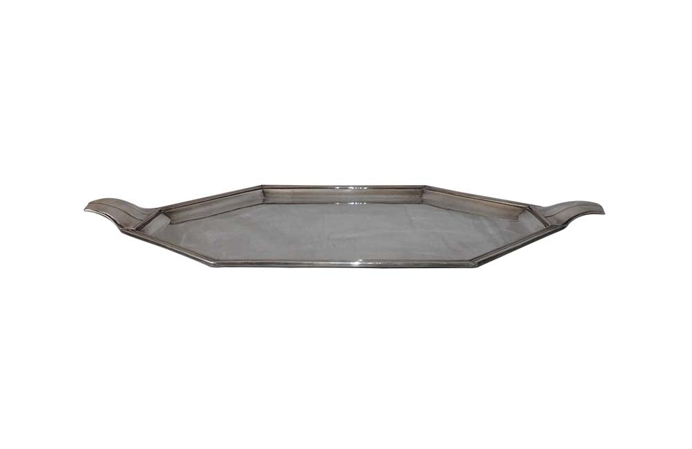 ART DECO SILVER PLATE COCKTAIL TRAY