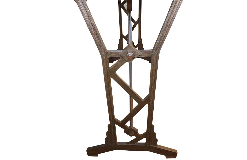 ART DECO BISTRO TABLE WITH TRAVERTINE TOP