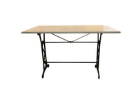 ART DECO BISTRO TABLE WITH TRAVERTINE TOP