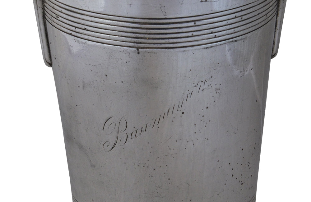 Baumaniere Wine Cooler -Silverplate Champagne Bucket-Silver Plate Wine Cooler-Decorative Accessories-Wine & Food Antiques-Wine and Food Accessories-French Antiques-AD & PS Antiques